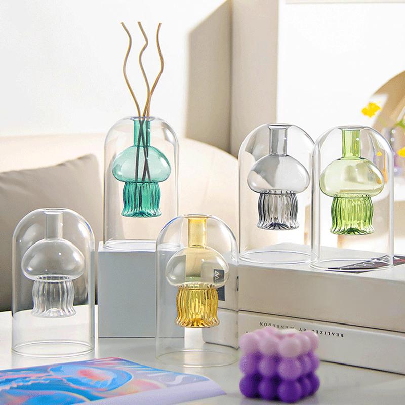 1 шт. Медуза ароматерапевтическая бутылка стеклянный контейнер гидропонная ваза для цветов украшение для дома орнамент 5 цветов