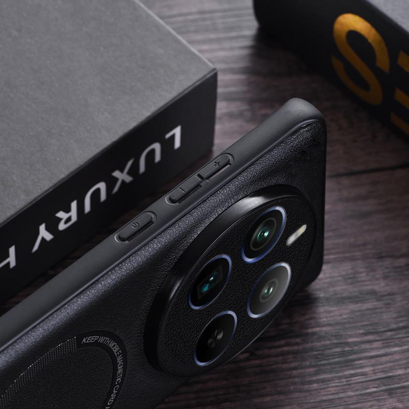 Чехол Magsafe из искусственной кожи для Realme 12 Pro Plus, противоударный чехол с магнитной беспроводной зарядкой для Realme 12Pro Plus Shell