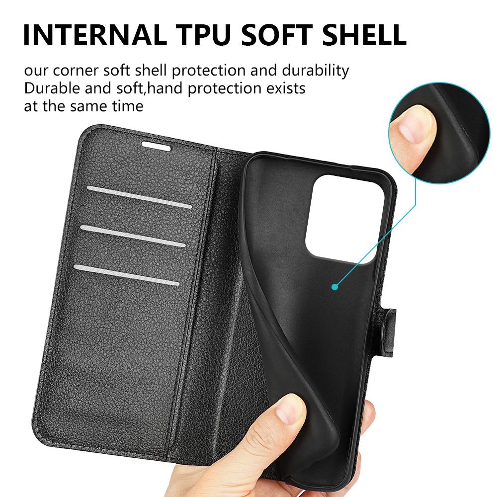 For Motorola Moto G75 5G Case Litchi Texture Shockproof Leather Wallet Phone Cover