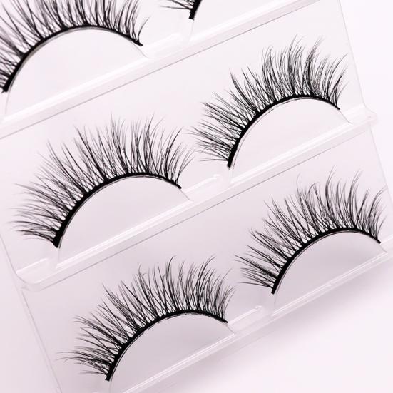 Yousheng 3 пары накладных ресниц, натуральные, удобные в носке, волокнистые перекрестные ресницы для макияжа, накладные ресницы для примерочной