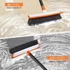 JEHONN Bath Cleaning Brush, Adjustable Length 117cm-138cm, 2-in-1 Rubber Pum Bath Brush for Cleaning Bathrooms, Bathtubs, Walls, Floors, Aquariums, Gl