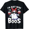I'm Just Here for The Boos Red Wine Halloween Women Ghost Cute Funny T-Shirt T Shirts for Unisex Women Cotton Daily Tees
