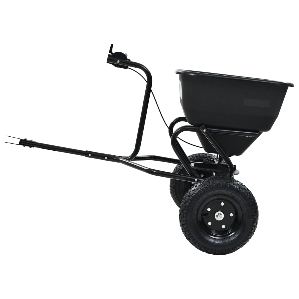 Hand operated Spreaders Salt Spreader for Pulling PVC Steel 125x74x79 cm 45 L