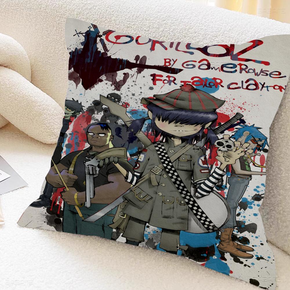 Gorillaz Ретро Постер Персонализированная Подушка Чехол от Пыли Спальня Детская Вечеринка Украшение Наволочка День Рождения Детский Подарок