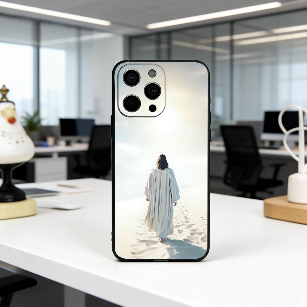 Святой И-Иисус Х-Христос JC Чехол для телефона для iPhone 17, 16, 15, 14, 13, 12, 11 Plus, Pro Max, Другие Мягкий Черный Чехол