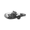 Sanrio Bad Goods Ring BAD Ring Silver Accessories Present [U-Treasure] Badtz-Maru BADTZ-MARU (Black Coating) Women's (No. 13)