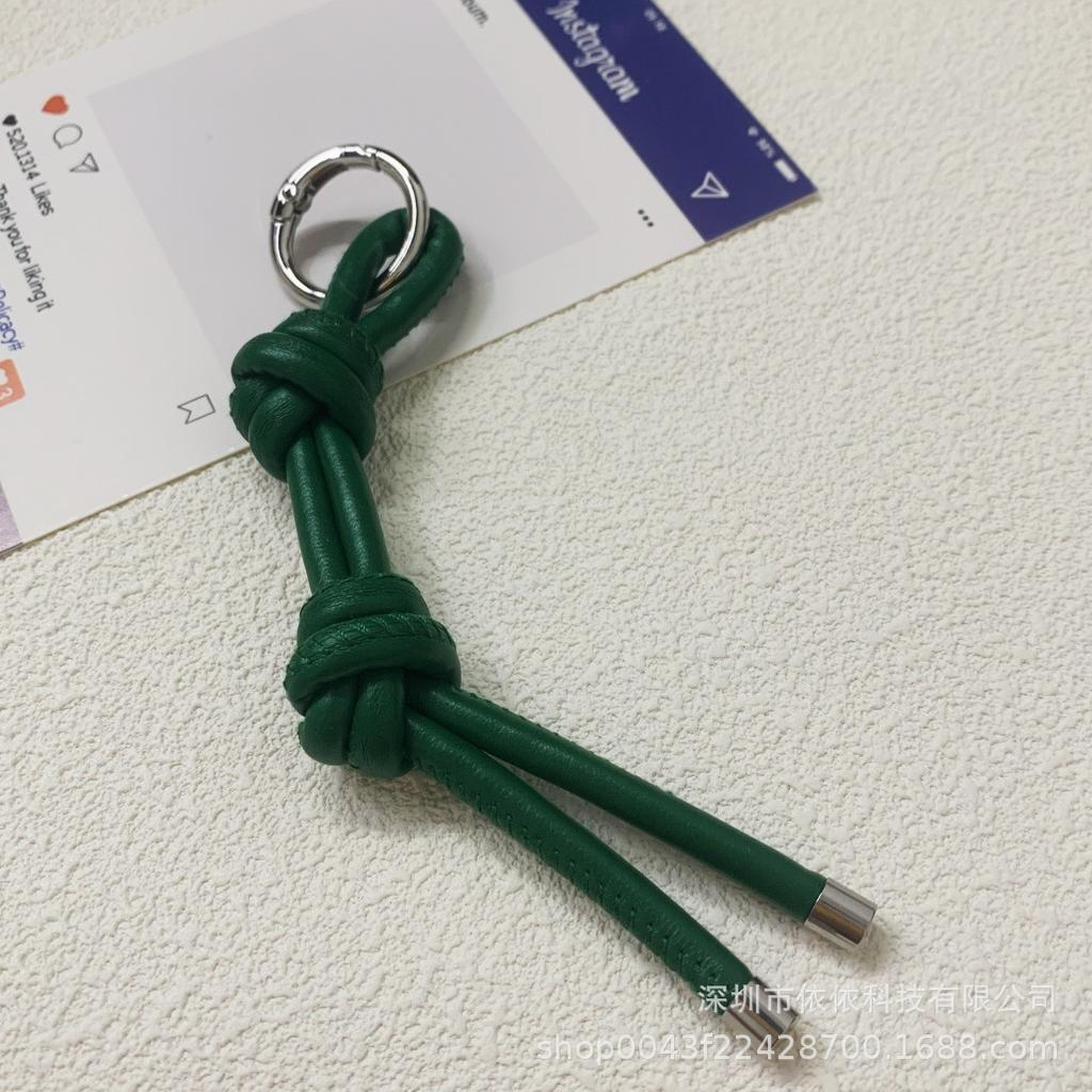 Новый DIY кожаный брелок-подвеска нишевый простой цвет конфет кожаная веревка плетеная подвеска для сумки универсальная и повседневная