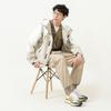 New Balance Logo Embroidered Colorblock Hooded Jacket Couple Style White Unisex 5AC14103-BEI