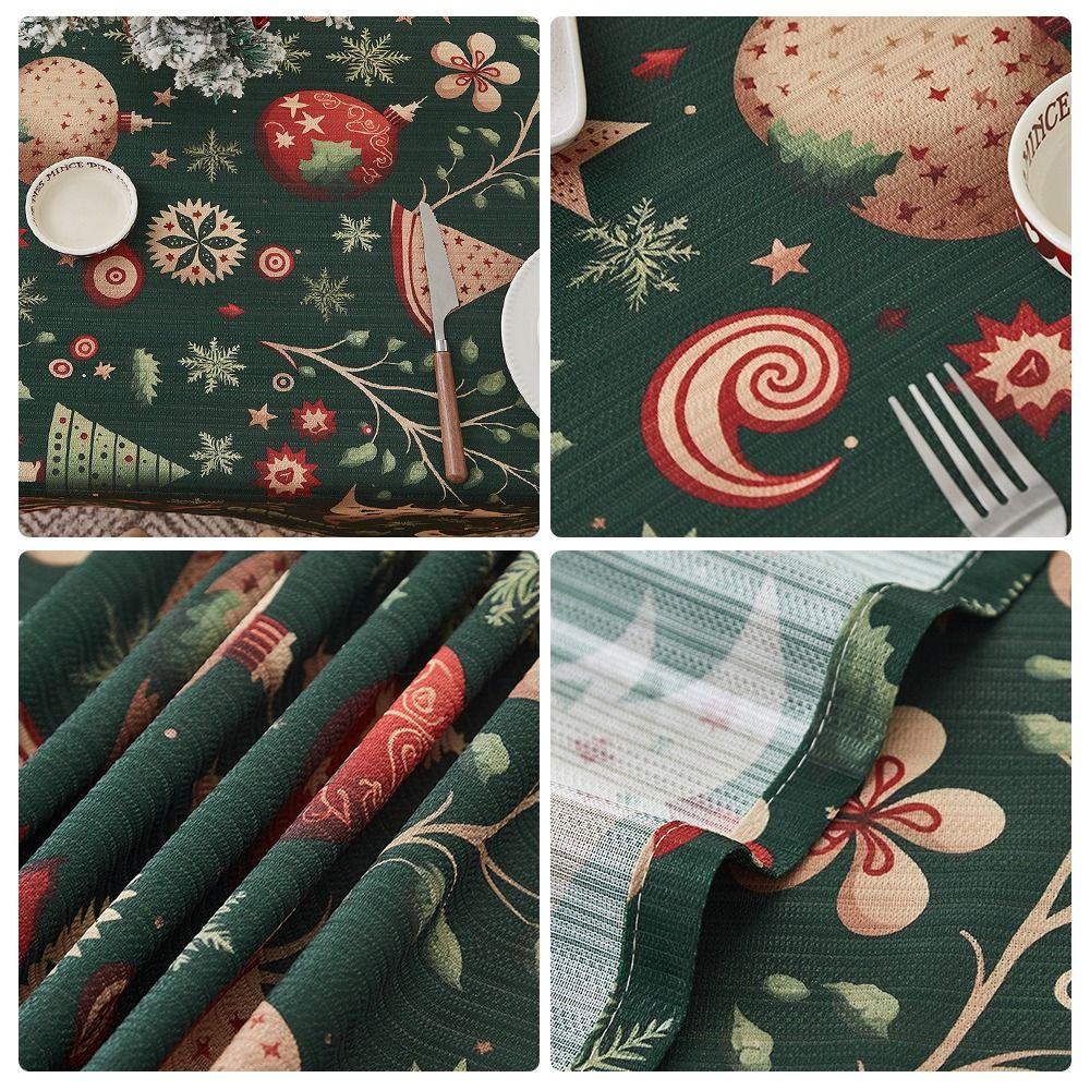 140*100см Рождественская скатерть Водонепроницаемая Рождественская скатерть Рождественская скатерть Журнальный столик
