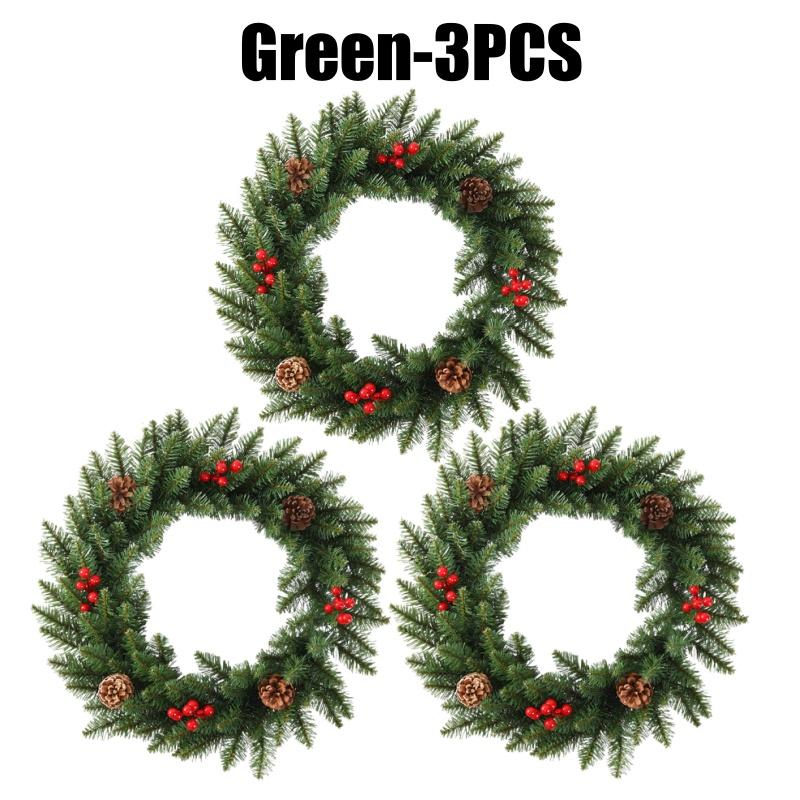 Рождественский венок из лозы Праздничные украшения для дома, двери, стены, центральный элемент для стола, Праздничная рождественская вечеринка, Сезонные украшения