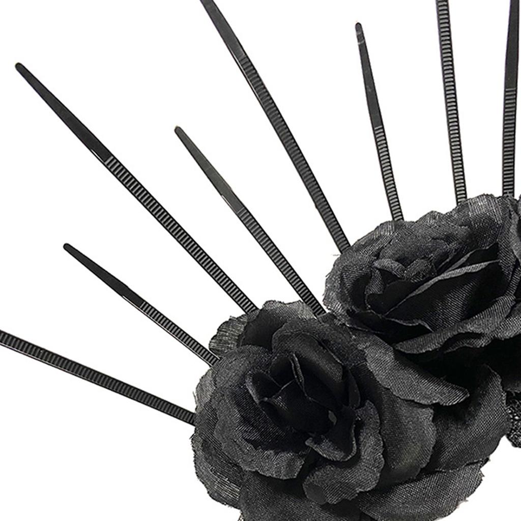 Gothic Rose Crown Headband for Festival Costume Hairband LolitaStyle Role Play Party Props Women Punk Headwear