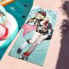 Genshin Impact Клубника Игровое Полотенце Спортивное Быстросохнущее Туристическое Снаряжение для Кемпинга Песозащитное Мягкое Легкое Большое Пляжное Полотенце