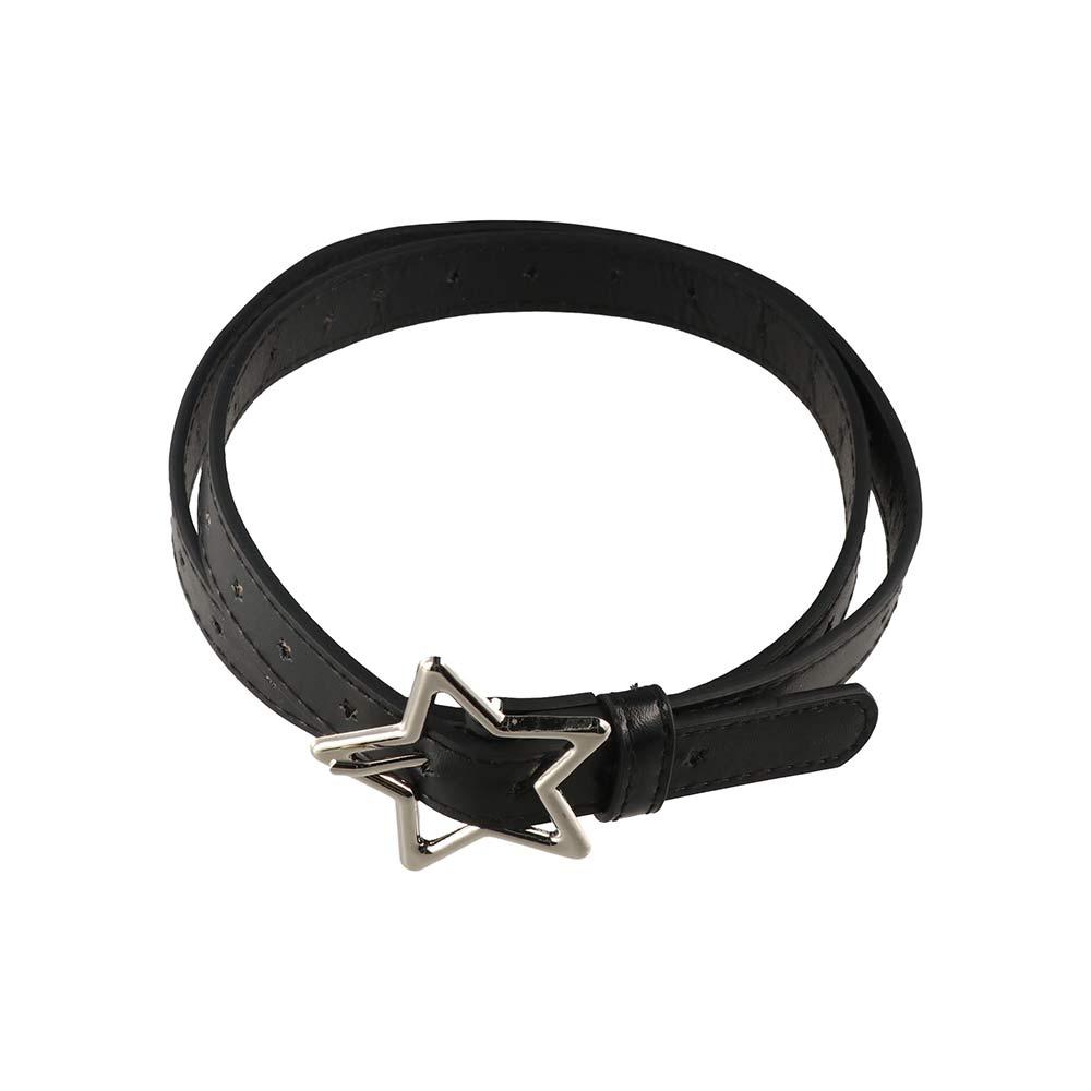 Heart Five-point Star Waistband PU Leather Women Waist Belt Ins Star Belt Men