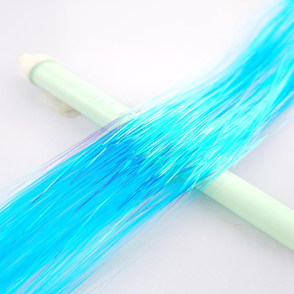 93/120cm Sparkle Synthetics Hair Extensions Tinsel Rainbow Colored Strands Girls Headwear Hairbinge Hair Laser False Decor