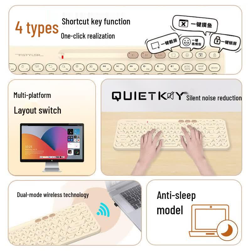 Беспроводная клавиатура A4TECH Silent Multi-Mode
