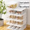 Clear Plastic Shoe Storage Box - Space-Saving Drawer Organizer for Dorms and More
