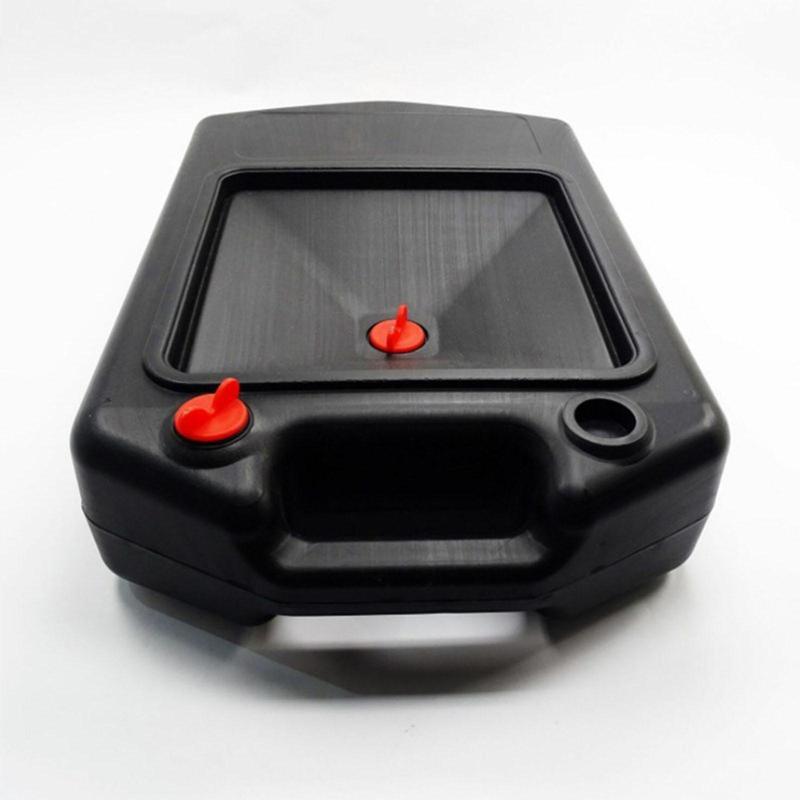 Oil Fuel Coolant Drain Tray Pan Efficient Slotted Storage Can with Funnel PP Impact Resistant for Garage Motorcycle