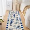 Подводный мир Беговой коврик Коралл Морская звезда Ракушка Раковина Морской конек Принт Ковер Ежедневный Домашний декор Нескользящий Коврик для прихожей Спальни