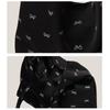 JIAERDI Retro Casual Bow Print Canvas Bag Purse Women Portable Large Capacity Tote Bag Female Shopping Canvas Shoulder Bags New