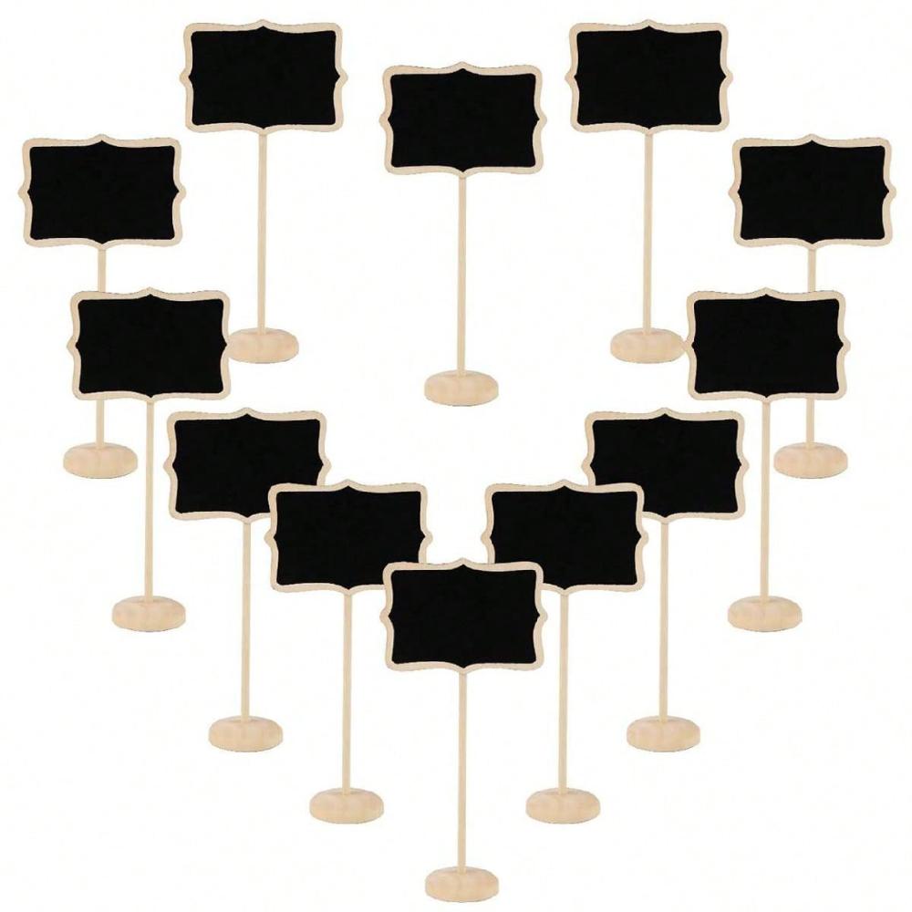Chalkboard Signs, 20 PCS Mini Chalkboard with Easel Stand, Small Wooden Chalkboard for Party, Event Decorations