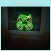 Green Glow Halloween Skull Palm Decal Wall Sticker For Home And Spaces Office