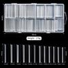 240 шт. 3XL No C Curve Long Coffin Nail Tips Half Cover Clear Extra Long Direct French Nail Tool Supply