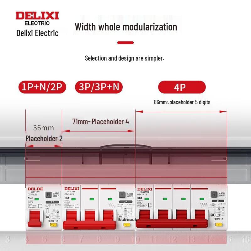 Delixi Smart Miniature Household Air Switch with Earth Leakage Protection
