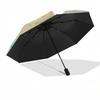 Floral Fantasy Automatic Opening/Closing Umbrella:Portable 3 Fold Design with 8 Bone Iron Frame Perfect for Fans,Travelers,and Daily Us
