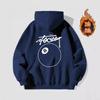 Trendy Men's Hoodie Sweatshirt Autumn Winter Pool Print Heavyweight Loose Versatile Couple's Hoodie Casual Streetwear