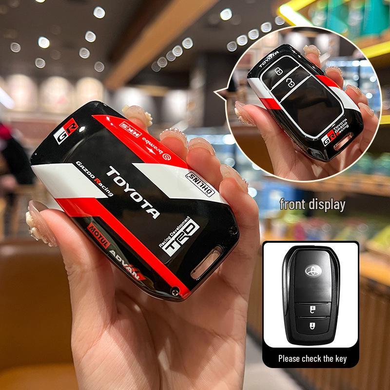 Чехол для ключа Toyota Camry, Corolla, Levin, Avalon, Highlander, RAV4, CHR с металлической пряжкой