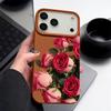 Мягкий чехол для телефона с цветами роз для iPhone Air 17 16 15 14 Pro Max 13 12 Pro Max 11 16e, противоударный силиконовый чехол с текстурой кожи