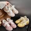 7Cm Inner Height Increase Ballet Training Shoes Women'S Shoes Summer Satin Platform Sports Casual Forrest Gump Shoes
