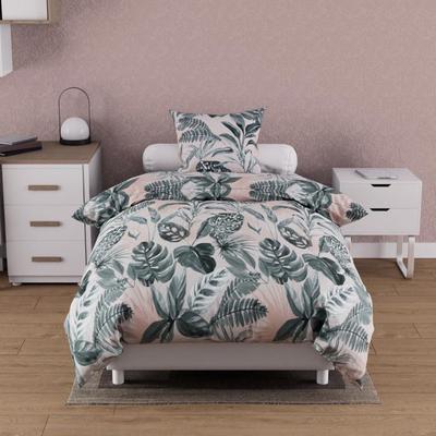 Комплект постельного белья из хлопка 57 нитей 140x200 см TROPIC зеленый, от Soleil d'ocre