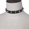 Goth Studded Choker Necklace Collar For Women Grunge Punk Leather Chocker Rave Festival Accessories