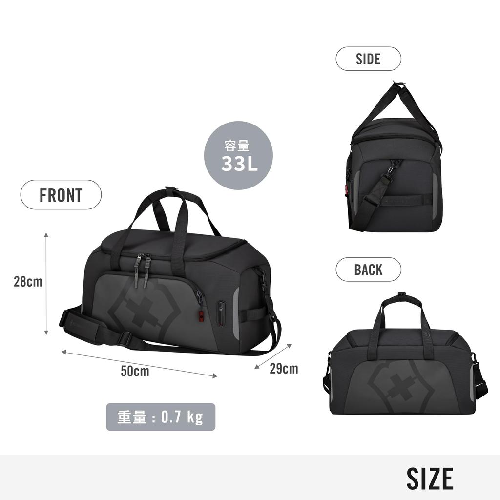 Victorinox Туристическая спортивная дорожная сумка для бизнеса, деловая, дорожная, многофункциональная, черная, 612126 2.0, мужская []