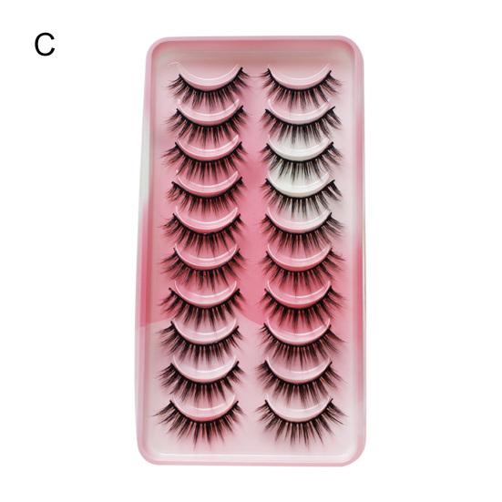 10 пар/коробка модных накладных ресниц для вьющегося макияжа ручной работы