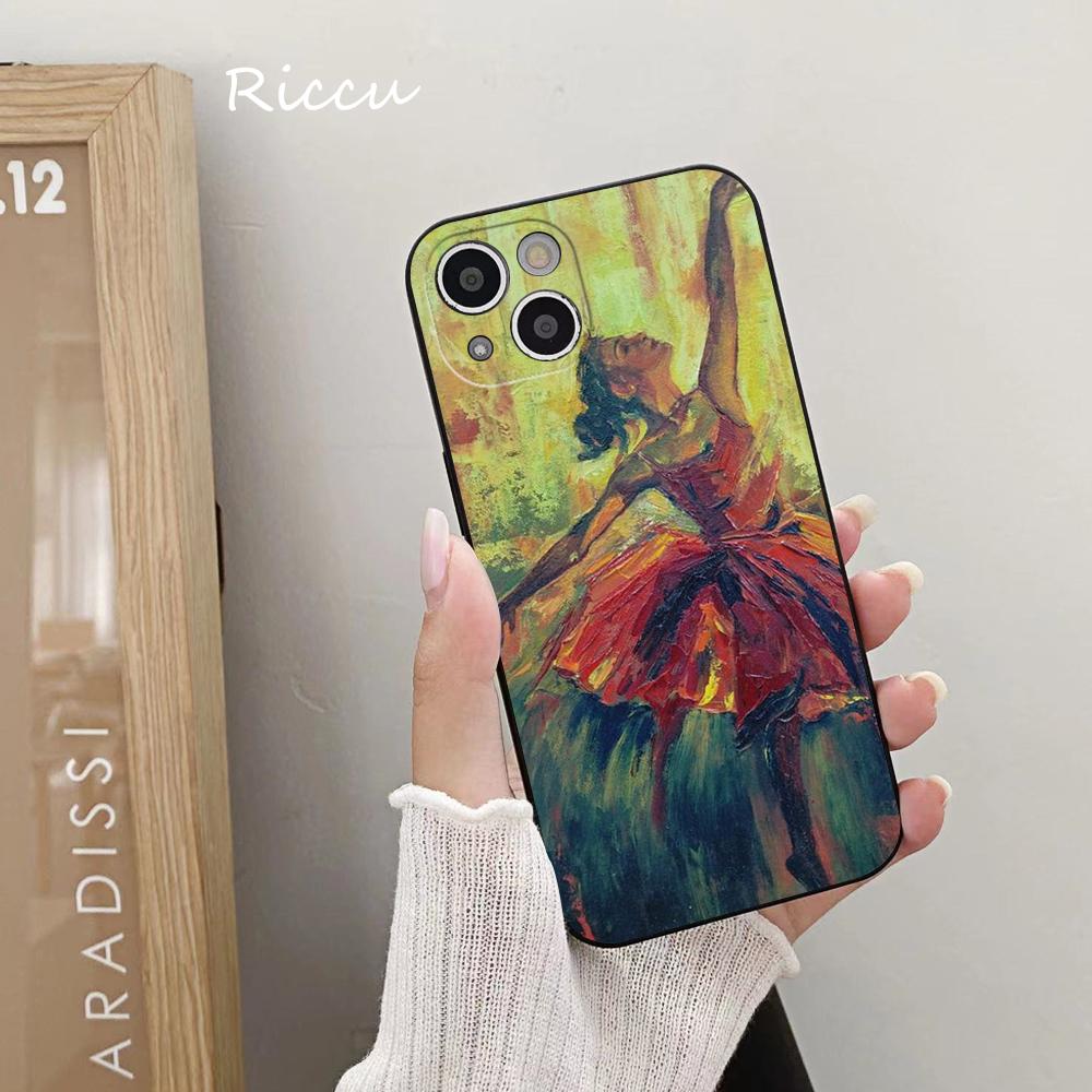 ДЛЯ IPhone 14 Love Art Балет Гимнастика Картина Маслом Мягкий Чехол для Iphone 14 11 12Pro 8 7 Plus X 13Pro MAX SE2020 XR XS Чехлы