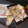 New Luxury Fashion Print Silk Scarf New Headband Neckerchief Foulard Hairband Hijab Narrow Ribbon for Women Hair Scarves