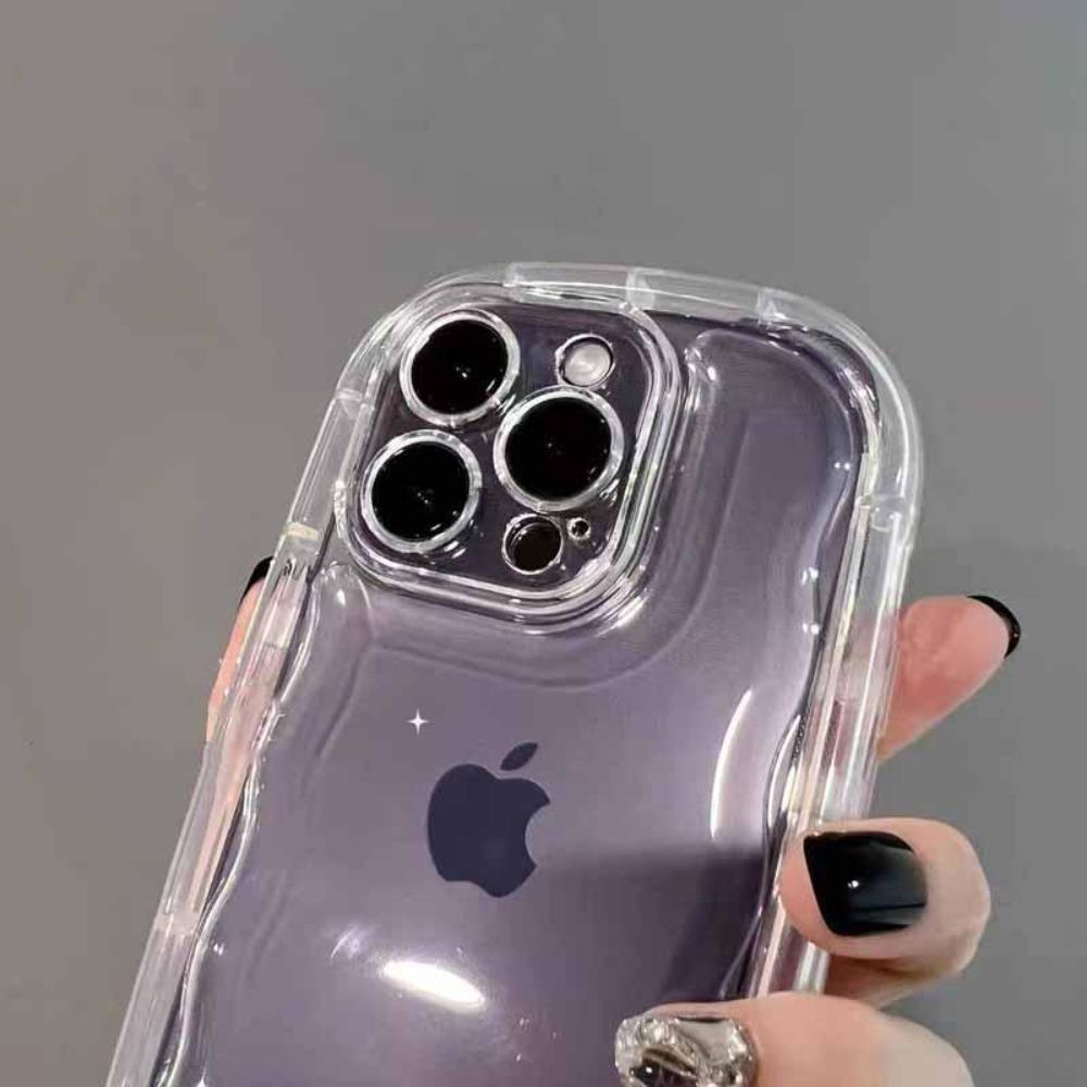 Роскошный прозрачный мыльный мягкий чехол для телефона для iPhone 17 Air 16 15 14 13 12 11 Pro Max Plus 17 Pro Защита камеры Подушка безопасности
