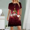 Women Casual Dress Summer Little Man Print Dresses For Women O-neck Short Sleeve Dress Plus Size