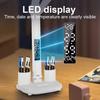 LED Table Lamp USB Chargeable Dimmable Clock Desk Lamps 2 Heads 180 Rotate Foldable Eye Protection Desktop Reading Night Lights