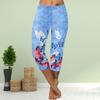 Pants Summer Short Leggings Cropped Skinny Trousers Plus Size Leggins Ladies Slim 3D Orange Dragonfly Rose Print Pants