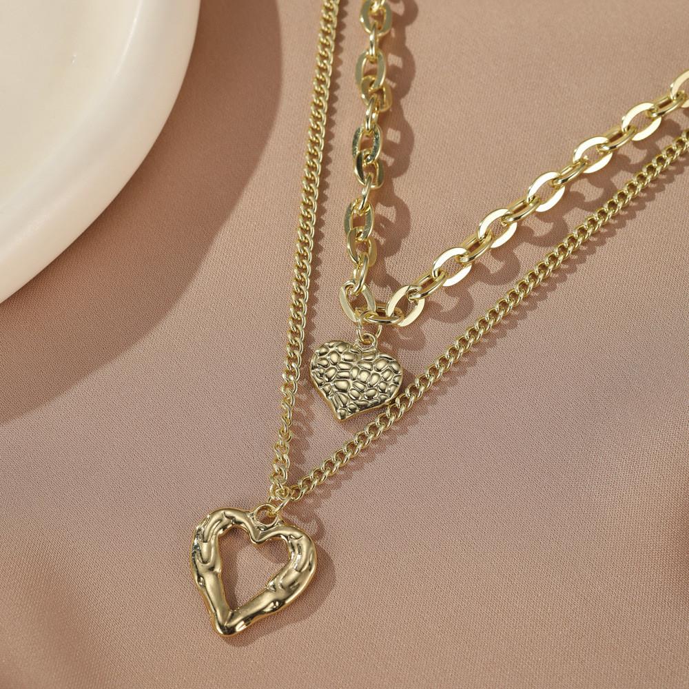 Элегантное ожерелье в виде сердца с крыльями ангела для женщин, модные золотые и серебряные украшения