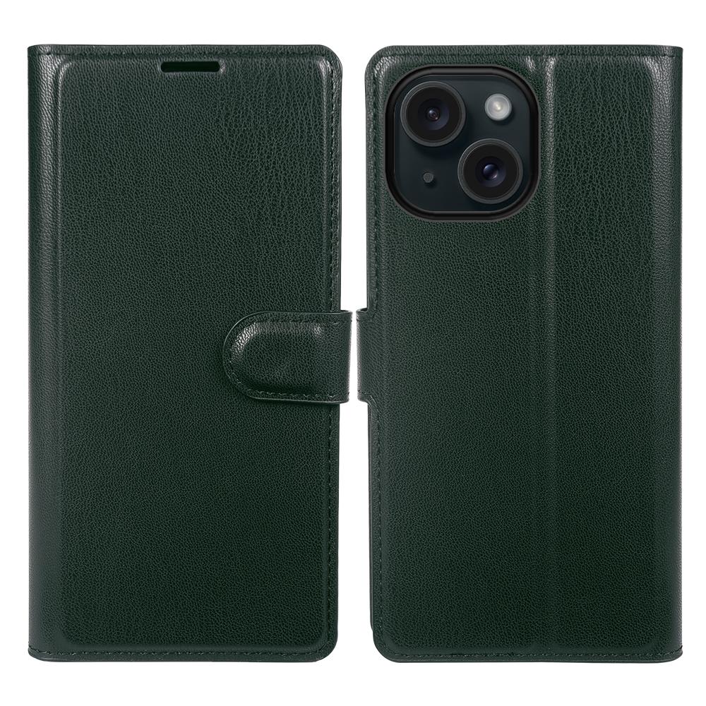 For iPhone 15 Stand Case Biobased Eco-Friendly RPET RPVB Slim Phone Cover with Wallet