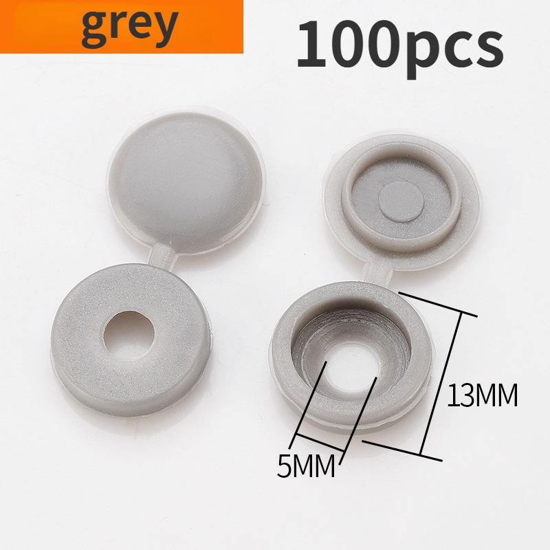 100Pcs Screw Bolt Cover Plastic Cap High Quality Hinged Protective Cap Button For Car Furniture Decorative Nuts Bolts Hardware