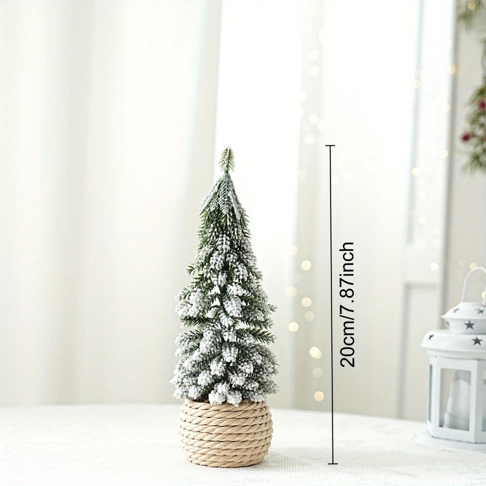 Mini Christmas Tree Artificial Small Snow Pine Xmas Tree Decorations New Year Party Ornaments Gifts Home Table Decor