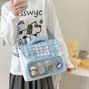 Cinnamoroll School Bag Blue Cartoon And Geometric Pattern For Daily Commuting