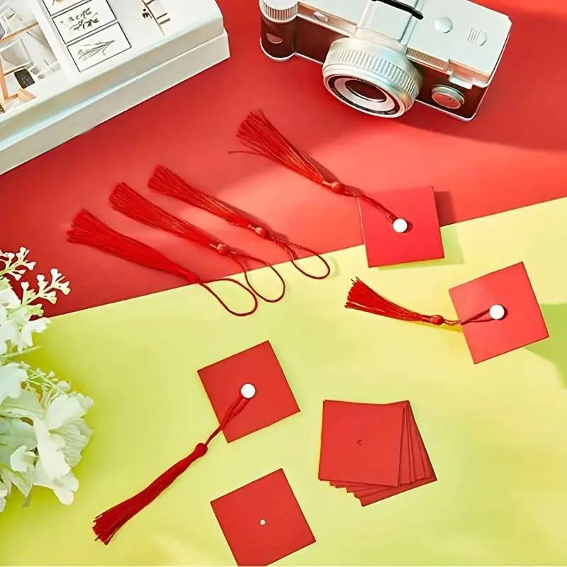 10 шт. бумажные украшения для торта и винных бутылок, мини-черные выпускные колпачки, украшения для выпускного вечера