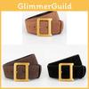Широкий кожаный пояс для женщин с квадратной пряжкой. Идеально подходит для повседневного и офисного стилей.