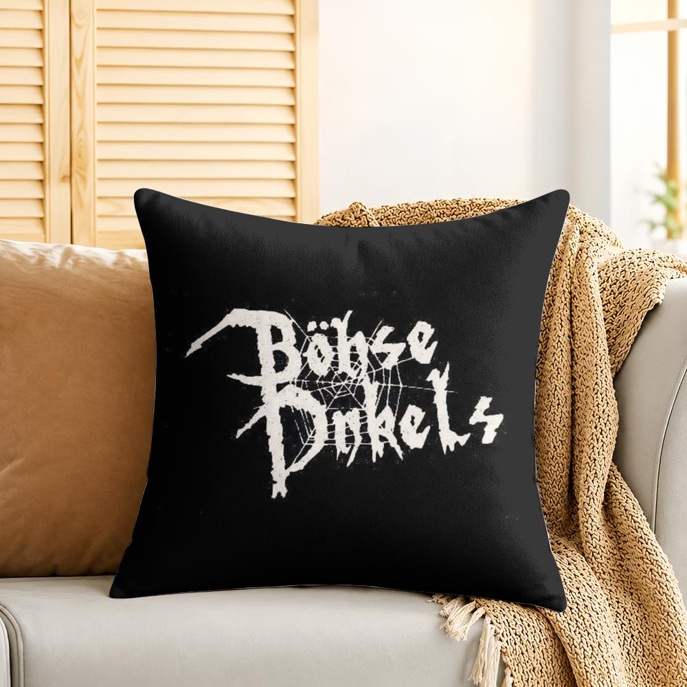 BBohse OOnkelz Band Cushion Cover Silky Short Plush Invisible Zipper Dustproof Sofa Pillow Case For Home Decor